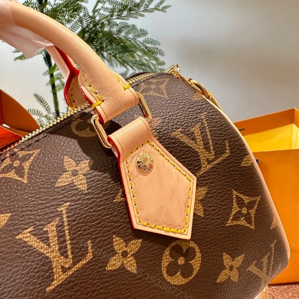 View 8 of Louis Vuitton Speedy Bandoulière 20 Bag Pink Strap 20Cm M46222