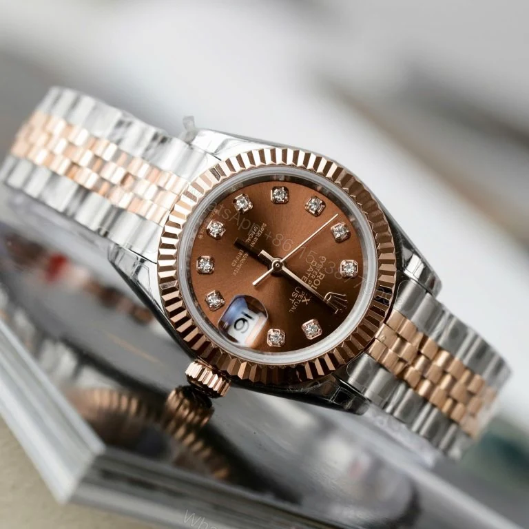 View 2 of Lady-DateJust 28mm Super Clone Chocolate Dial Jubilee Bracelet