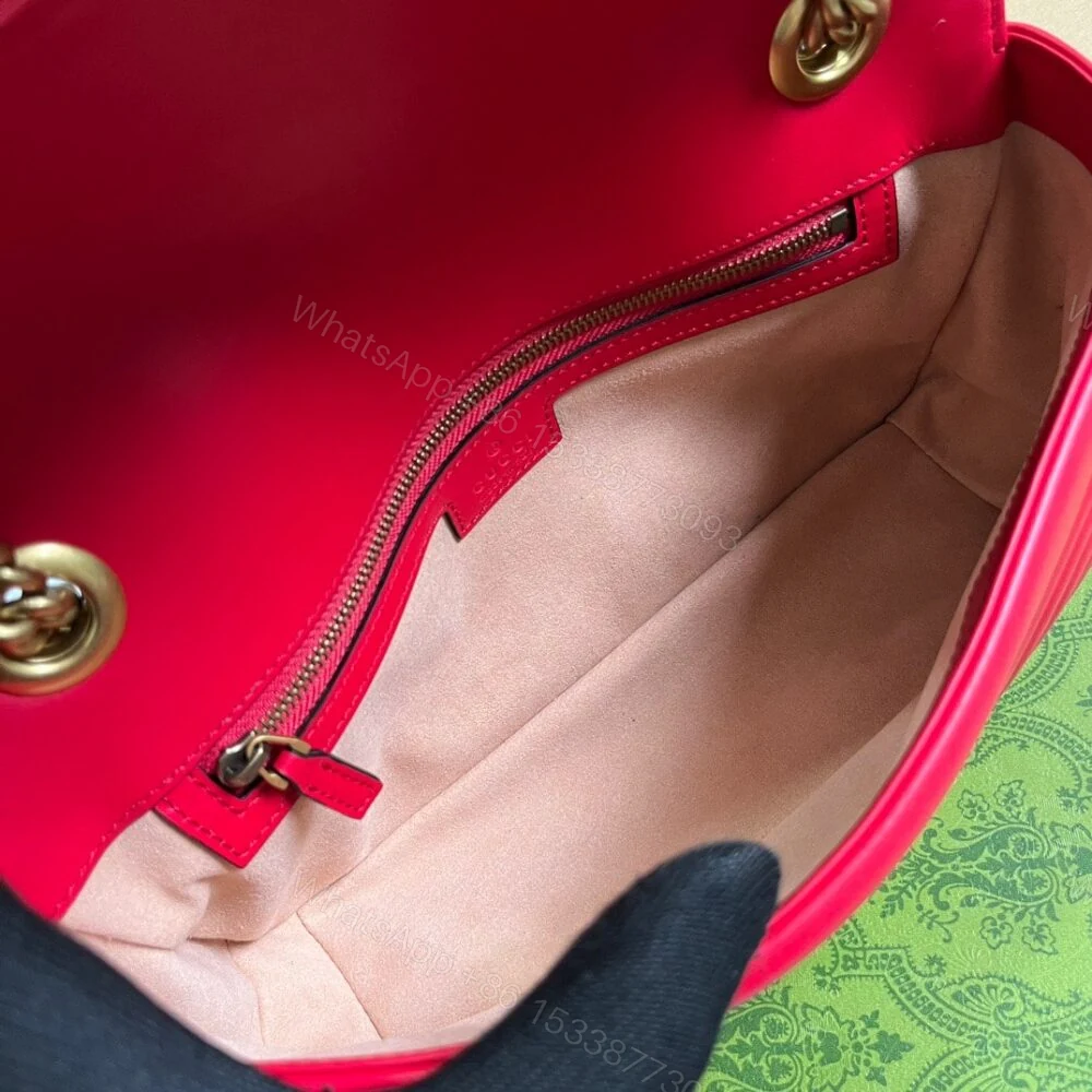 View 8 of Gucci GG Marmont Medium Shoulder Bag Red 26Cm