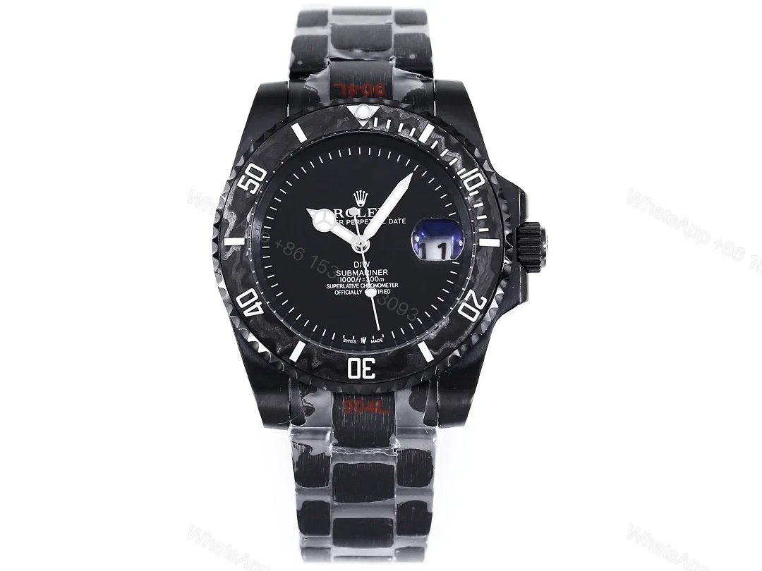 Rolex Submariner DIW Carbon Fiber Green Dial Custom Watch 40mm Ultimate Edition RG-ROLEX-SUB-DIW-CARBON-FLOW-BLK-40 — view 1