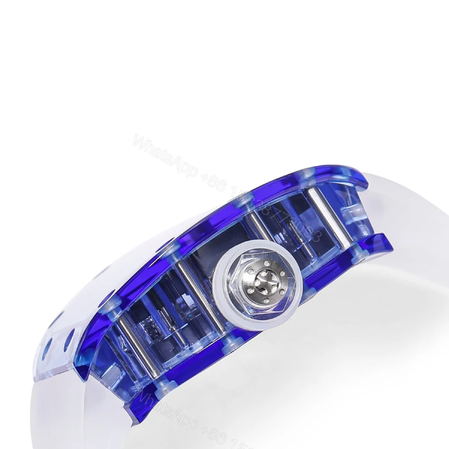 View 2 of Richard Mille 35-01 Blue White Rubber Bracelet Super Clone