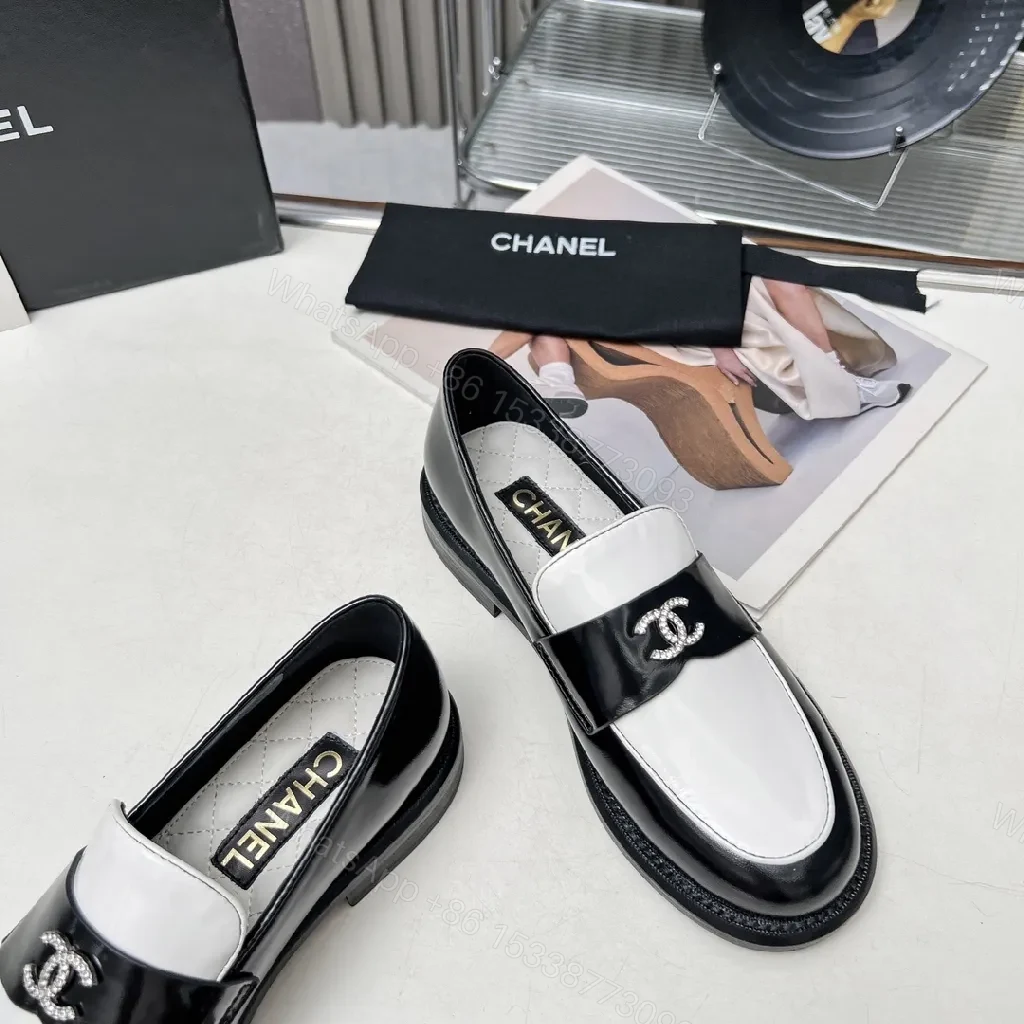 View 3 of Monochrome Patent Loafers: Sleek, Cushioned Comfort Shoes