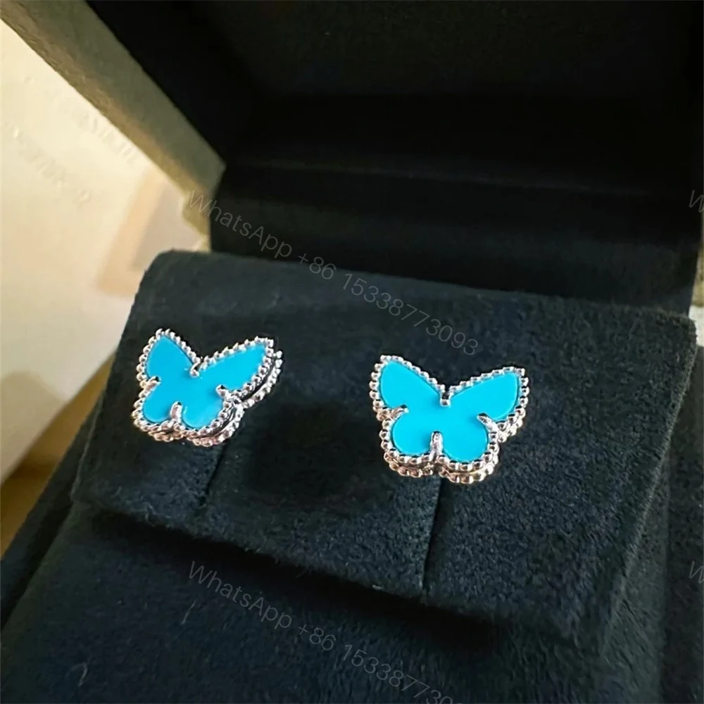 View 4 of Van Cleef & Arpels Sweet Alhambra Butterfly Earstuds 18K Yellow Gold
