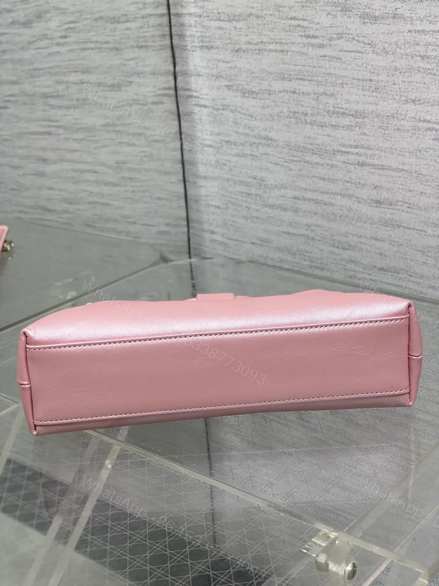 View 7 of Dior Bow Bag Pink Lambskin