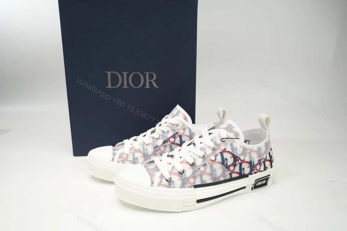 Dior B23 HT Oblique Low Bang Blue Red — view 2