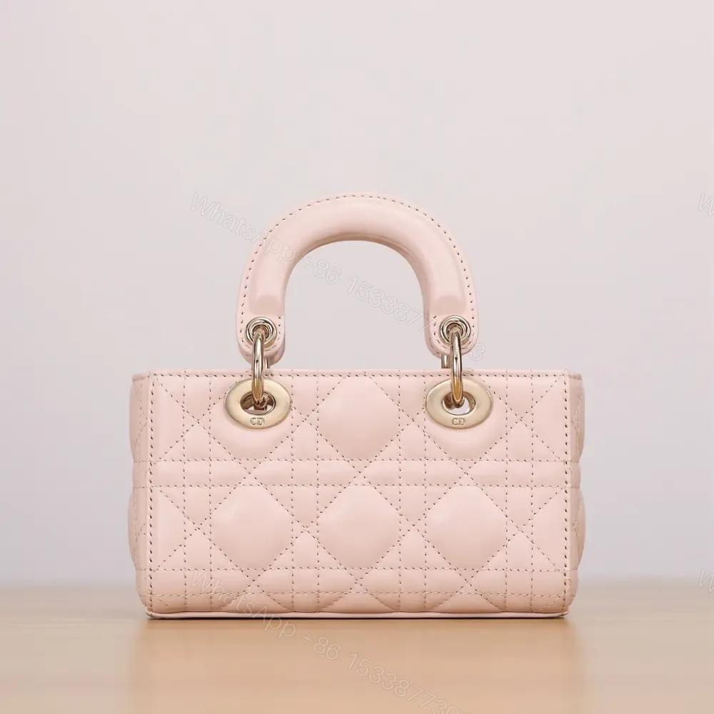 View 2 of 高仿Dior*LadyDJoy系列S0910M49P小羊皮戴妃包玫瑰粉Mini免檢版