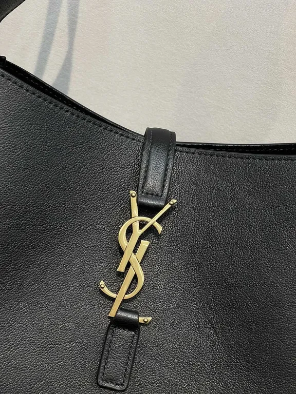 View 2 of Elegant Leather Tote with YSL Hardware: Everyday Luxury Tote