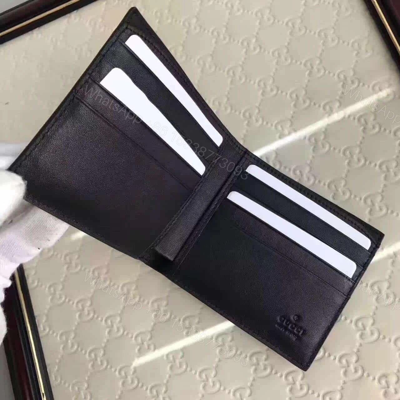 View 5 of GUCCI BEE PRINT GG SUPREME WALLET