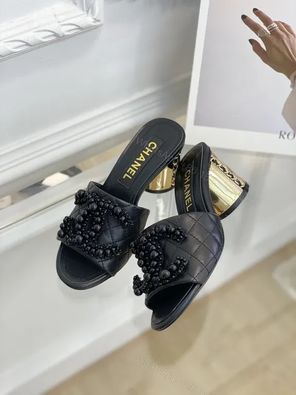 View 8 of Chanel-Inspired Beaded Slip-Ons: Luxe, Comfortable Mules