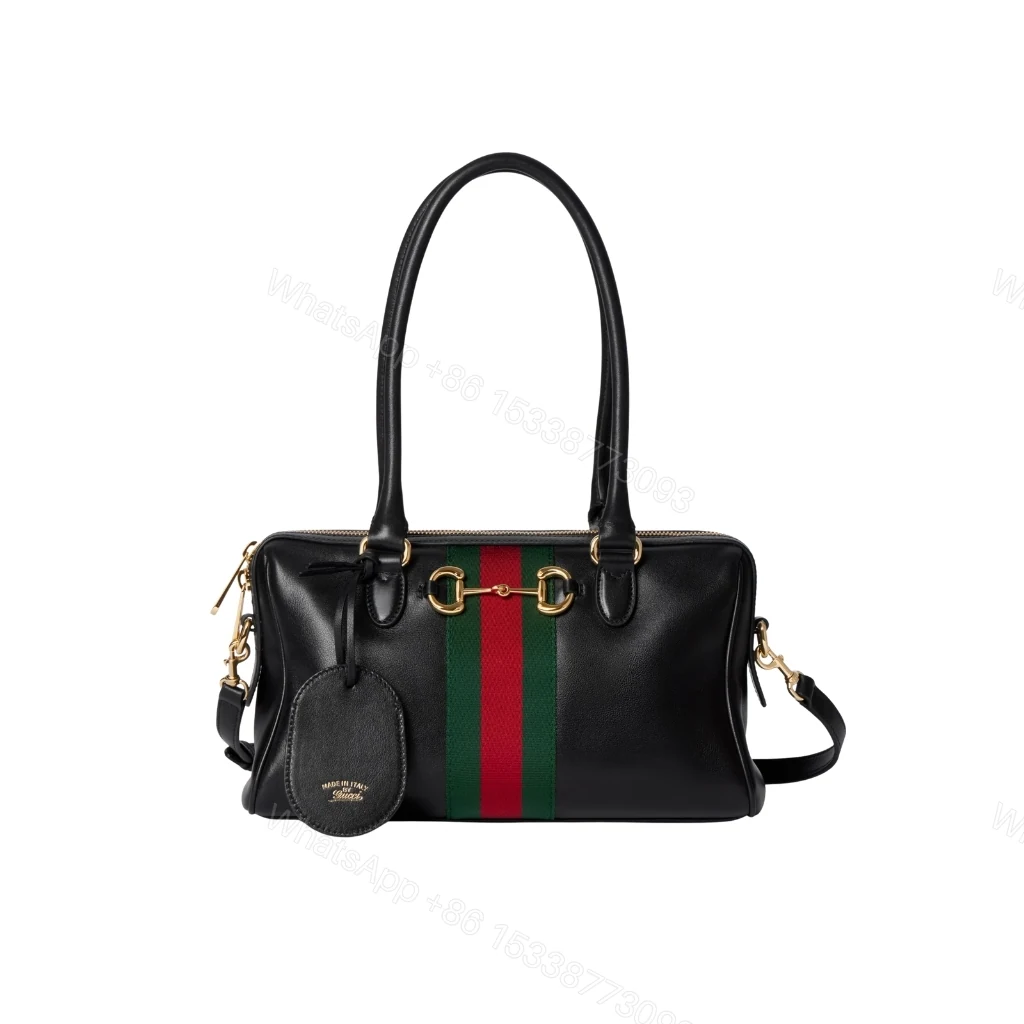 Gucci Borsetto Medium Boston Bag Black Leather 28cm — view 1
