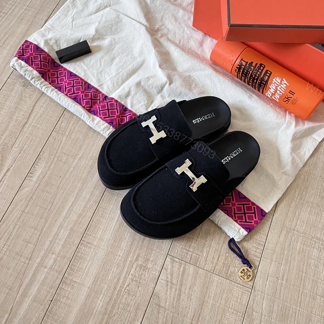 View 2 of HERMÈS GO MULE H SANDAL IN BLACK