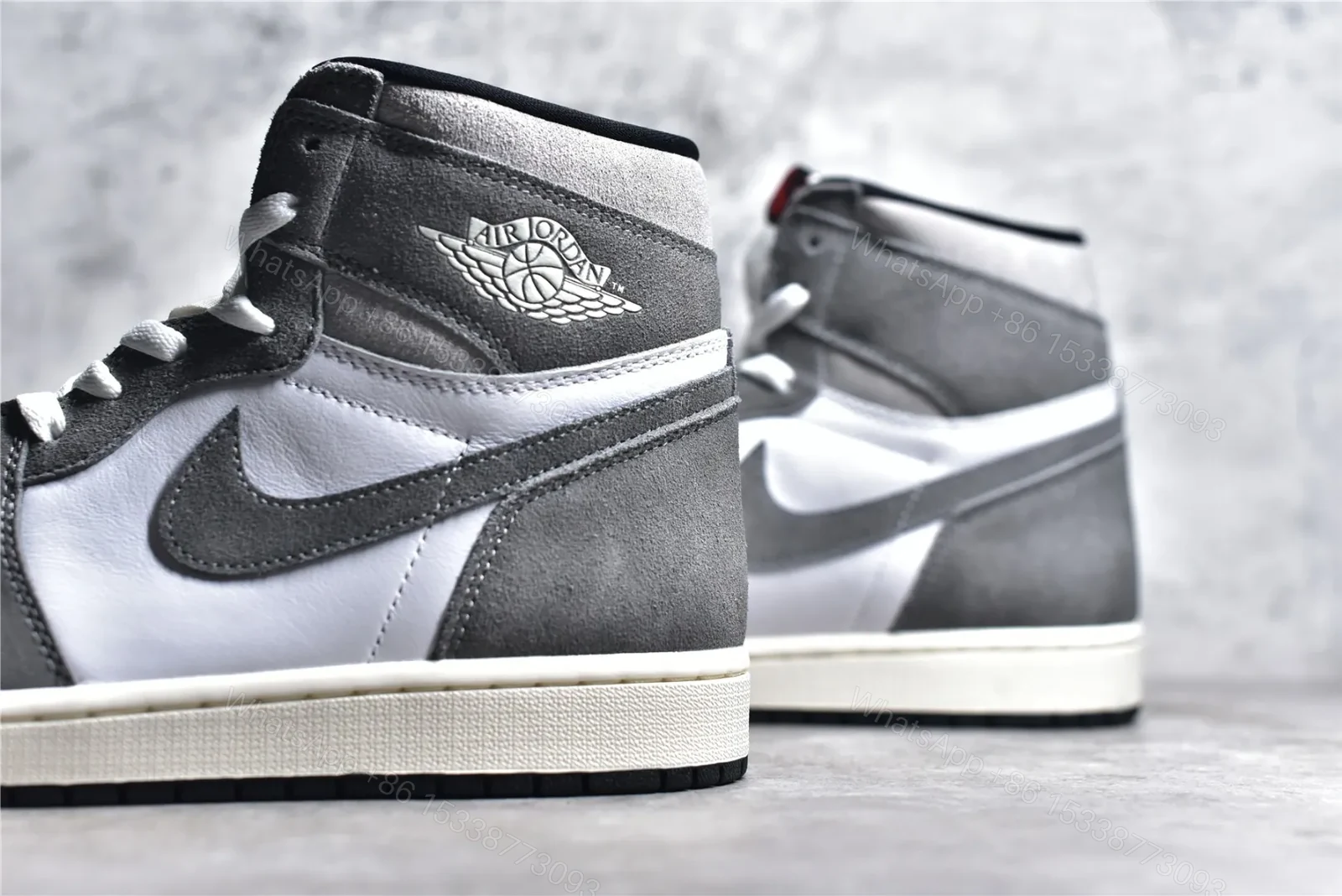 View 4 of Air Jordan 1 Retro High “Washed Black” Reps