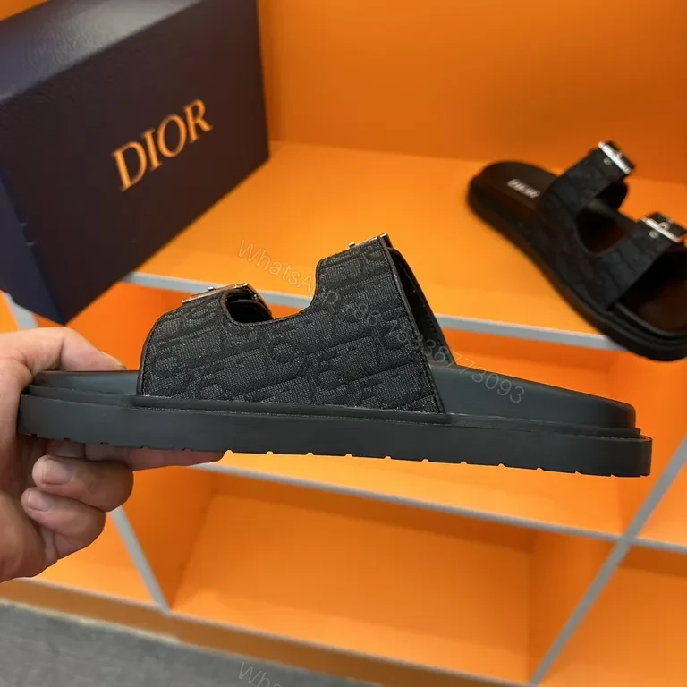 View 6 of Patterned Straps Sandals: DIOR-Style Elevated Comfort Sandals