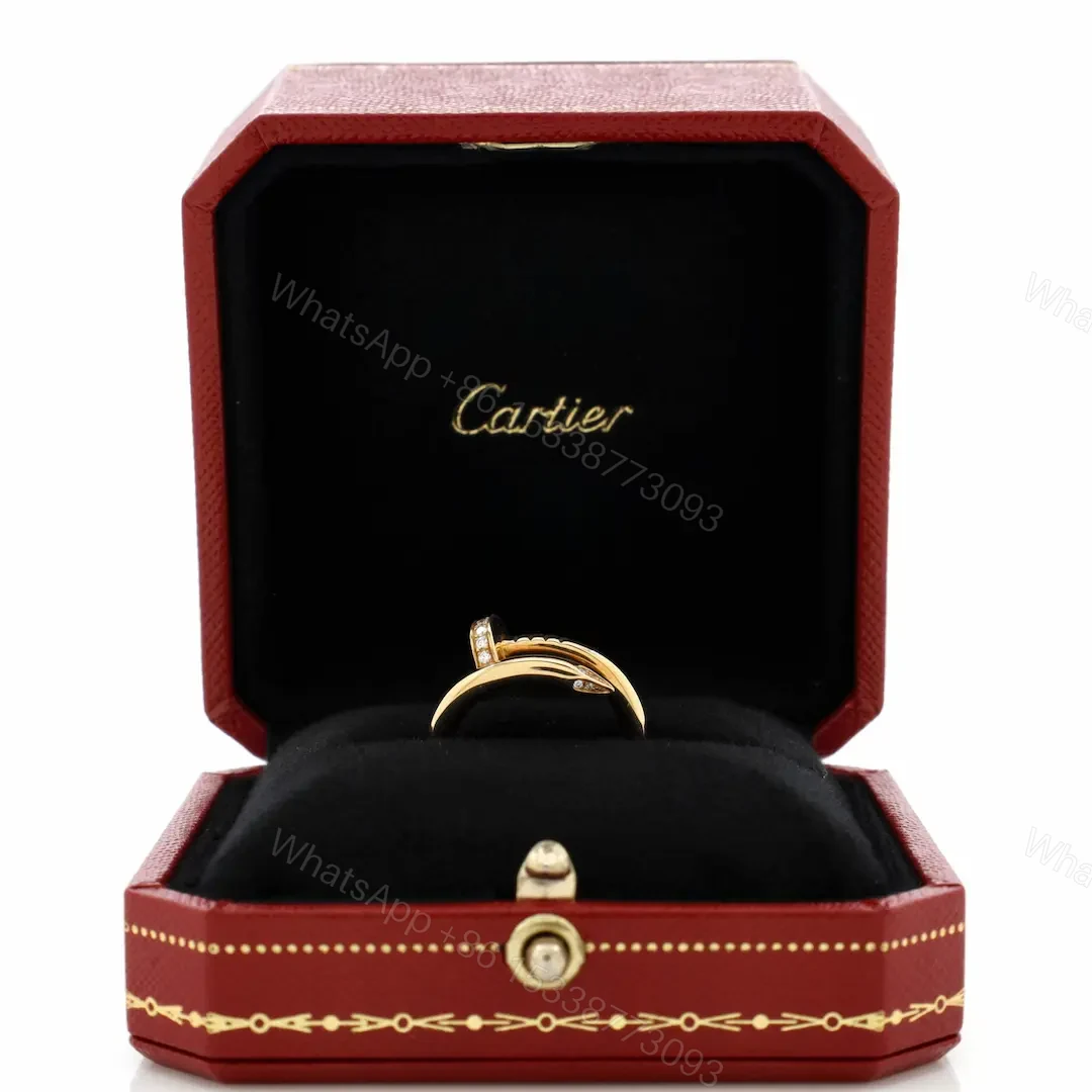 View 5 of Copy 18k Gold Cartier Juste Un Clou Ring Paved Diamonds