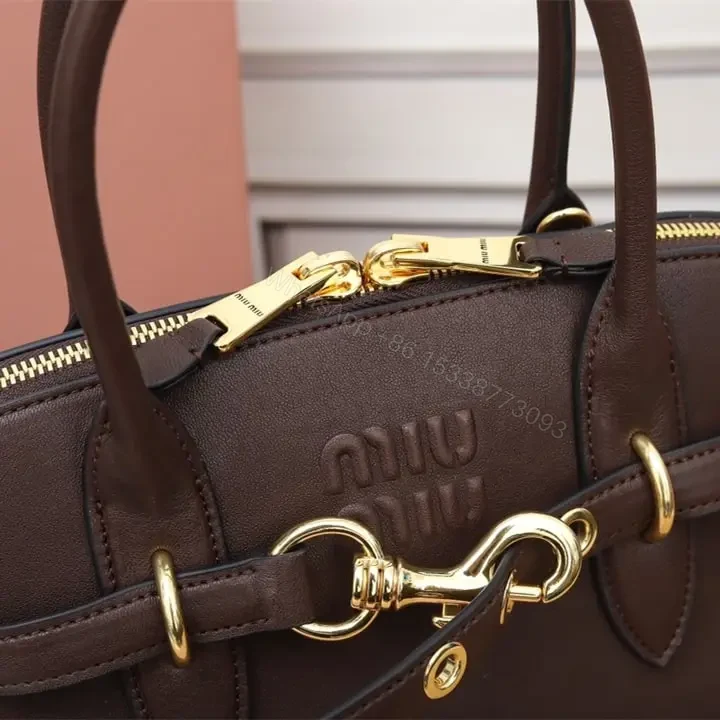 View 6 of 高仿miumiu*Aventure系列5BB168手提包石楠木色免檢版