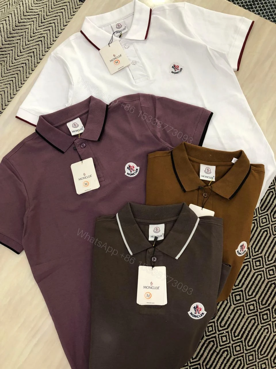 View 14 of FIRST COPY MONCLER FABRIC COTTON LYCRA POLOS T-SHIRT