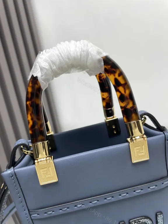 View 4 of Fendi Structured Luxe Bag: Gold Hardware, Logo Front