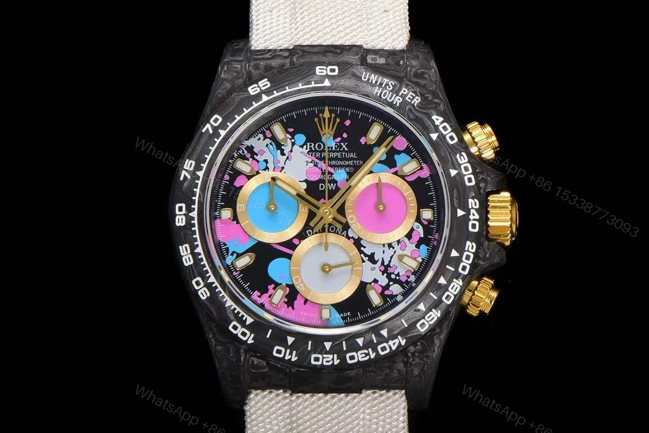 Replica DiW Rolex Cosmograph Daytona Motley 3S Carbon — view 1