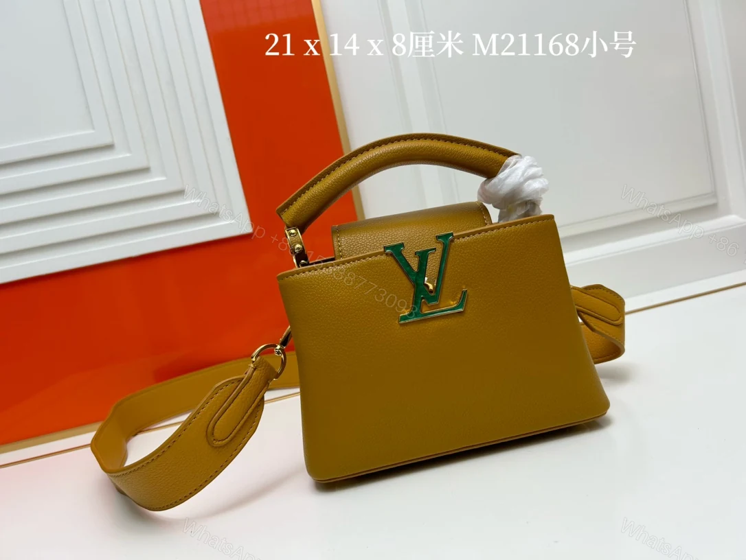 LV 高仿 M21168 小號黃綠標手提包 21cm亮眼時尚單品 — view 1