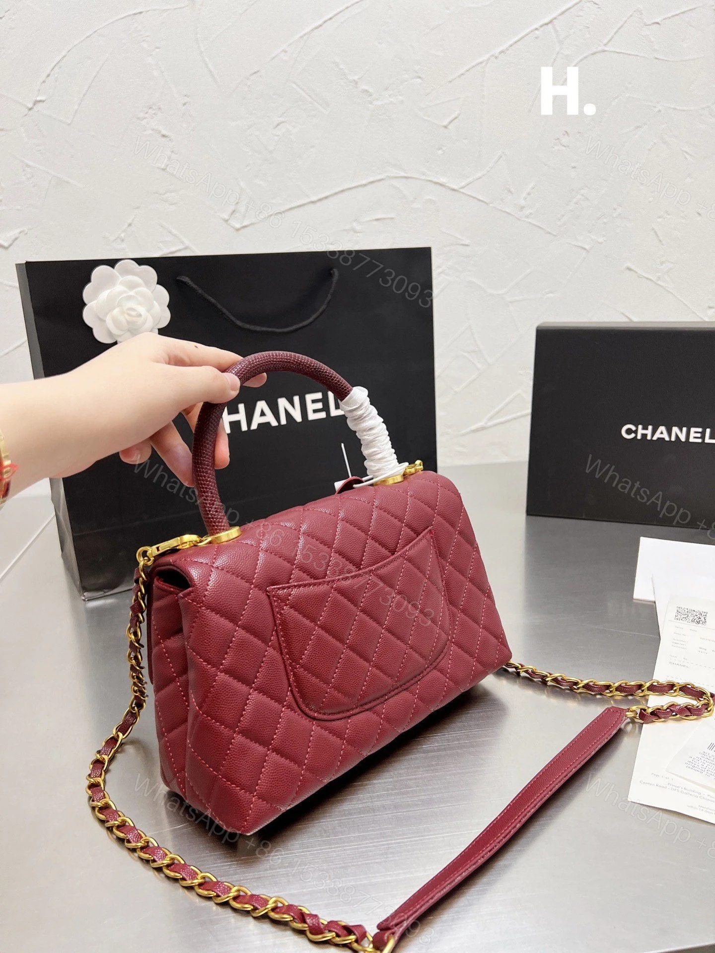 View 8 of Chanel Medium Coco Handle Bag