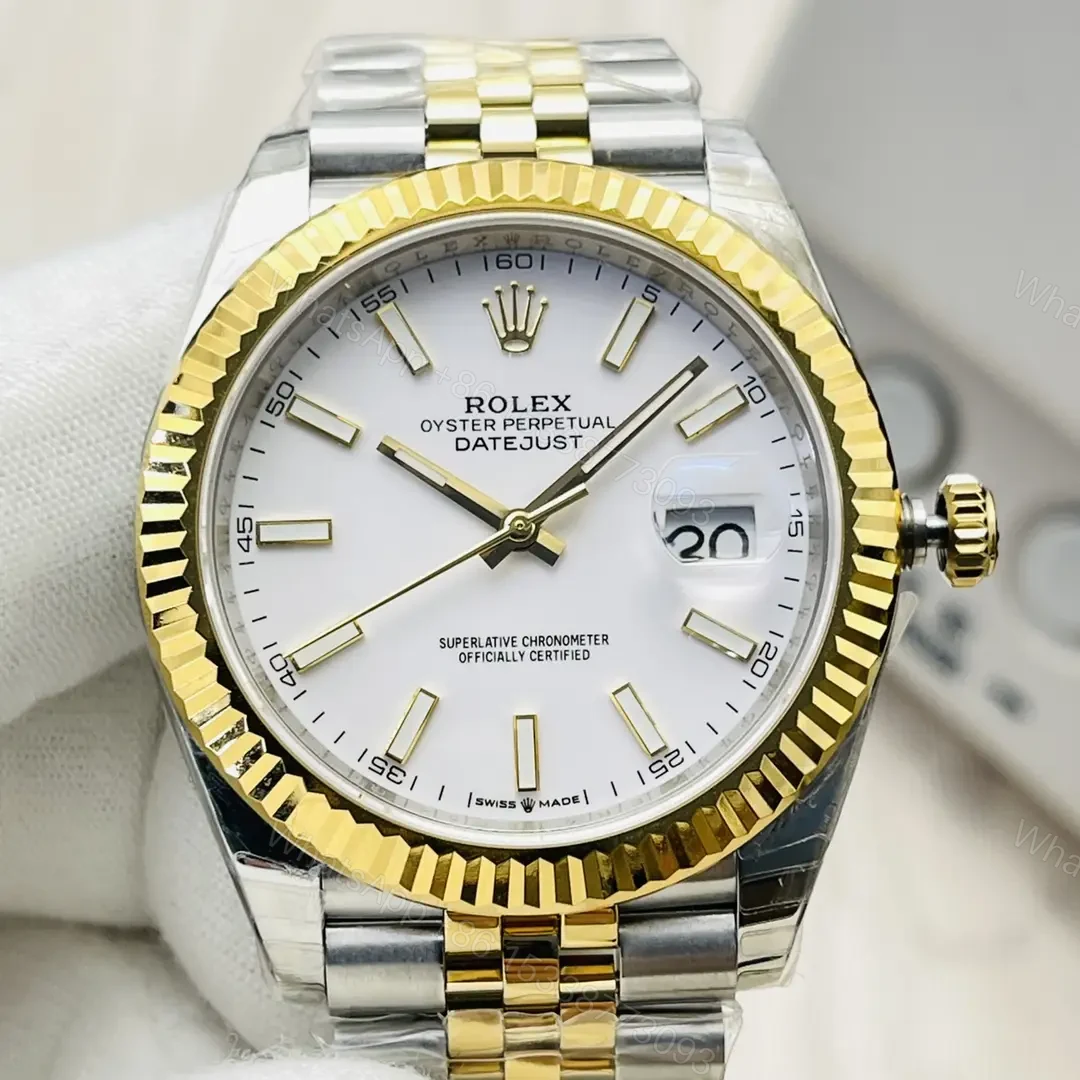 View 4 of Fake Rolex Datejust White Jubilee Best Two Tone 41MM Watch 126333-0016