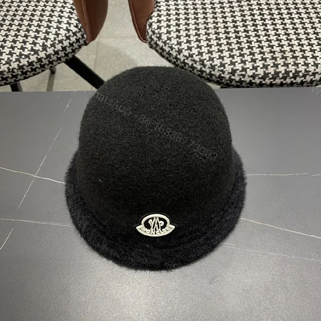 View 2 of Cozy Plush Bucket Hat: Velvet Warmth, Discreet Logo
