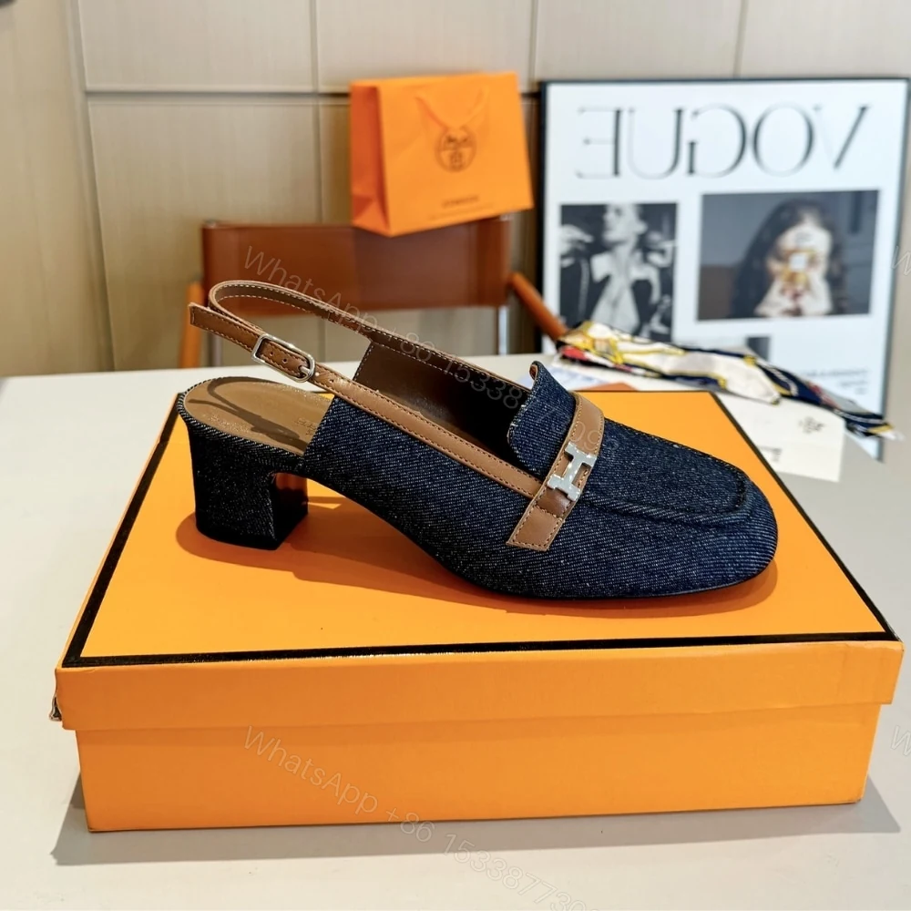 View 2 of HERMES INFINIE 50 PUMP DENIM DARK BLUE H241047Z 49380