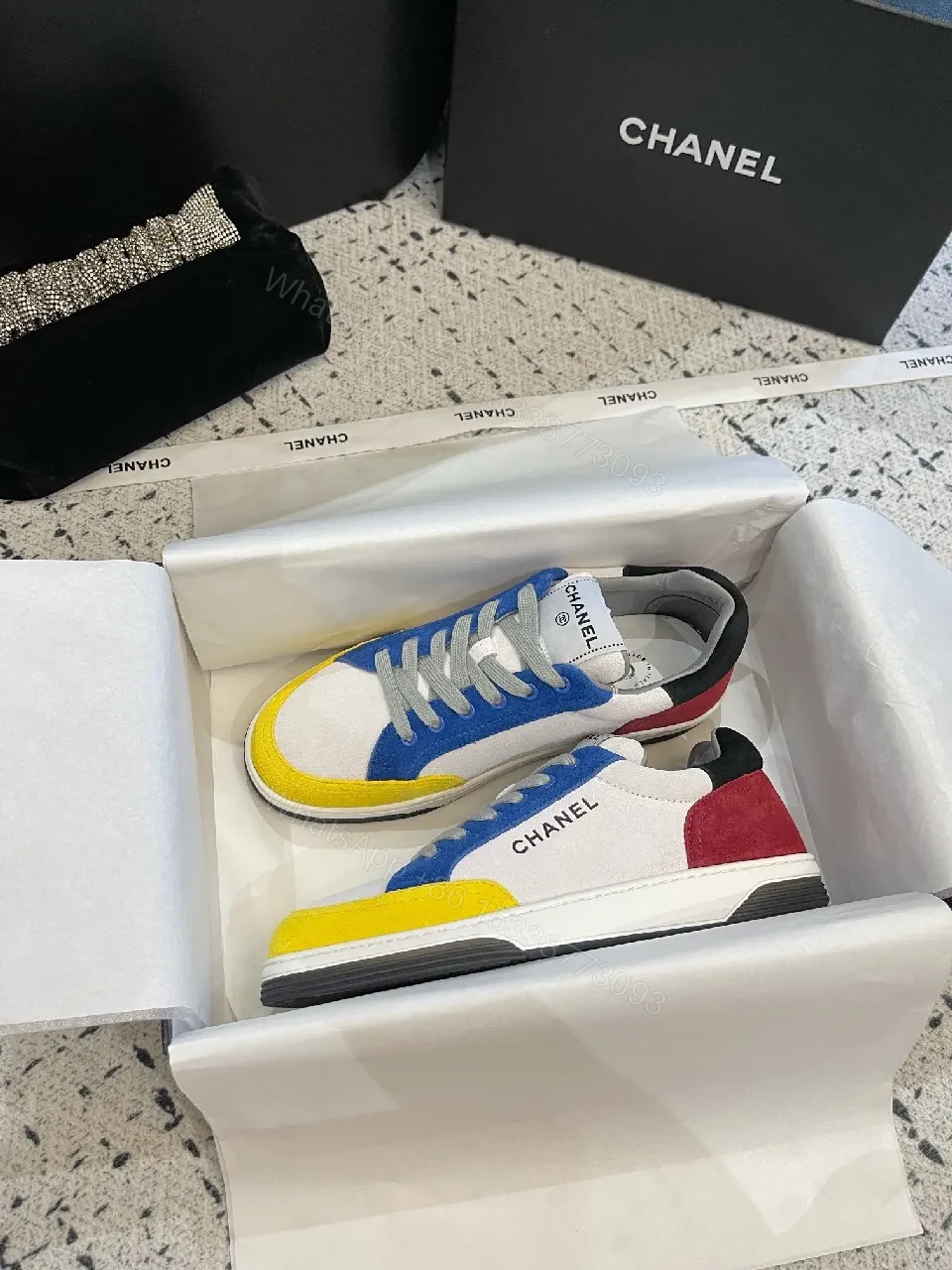 Colorblocked Luxury High-Tops with Premium Detailing — view 1