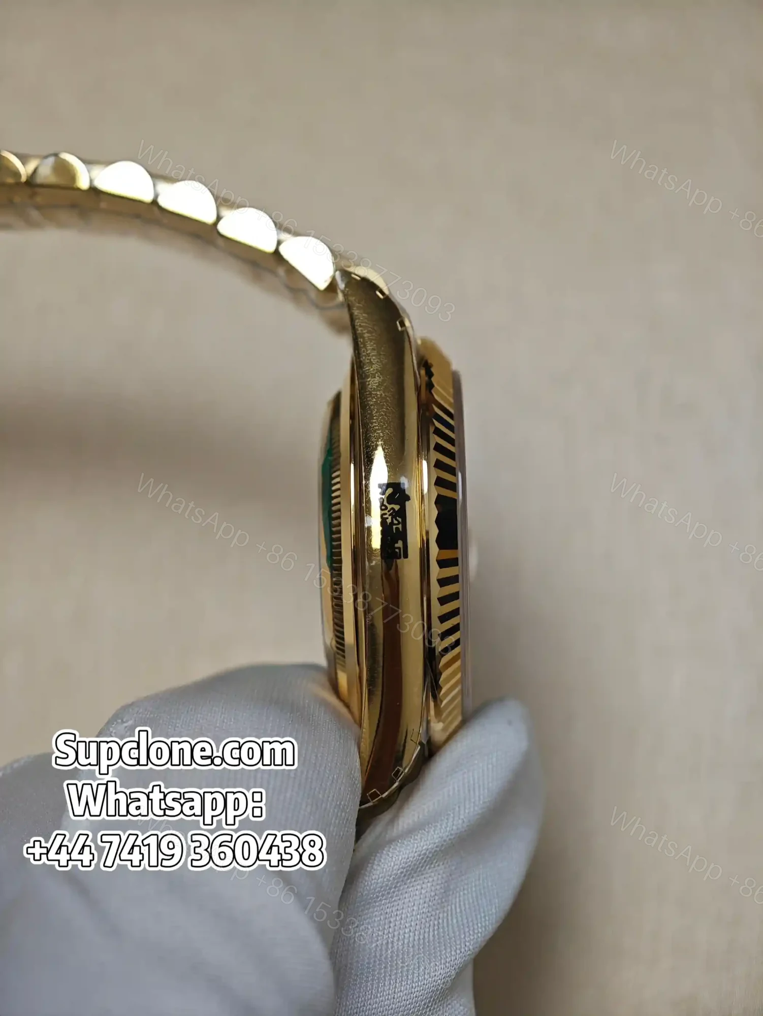 View 11 of Rolex Day-Date 40mm Yellow Gold Green Roman Dial – Super Clone 1:1 Cal. 3255