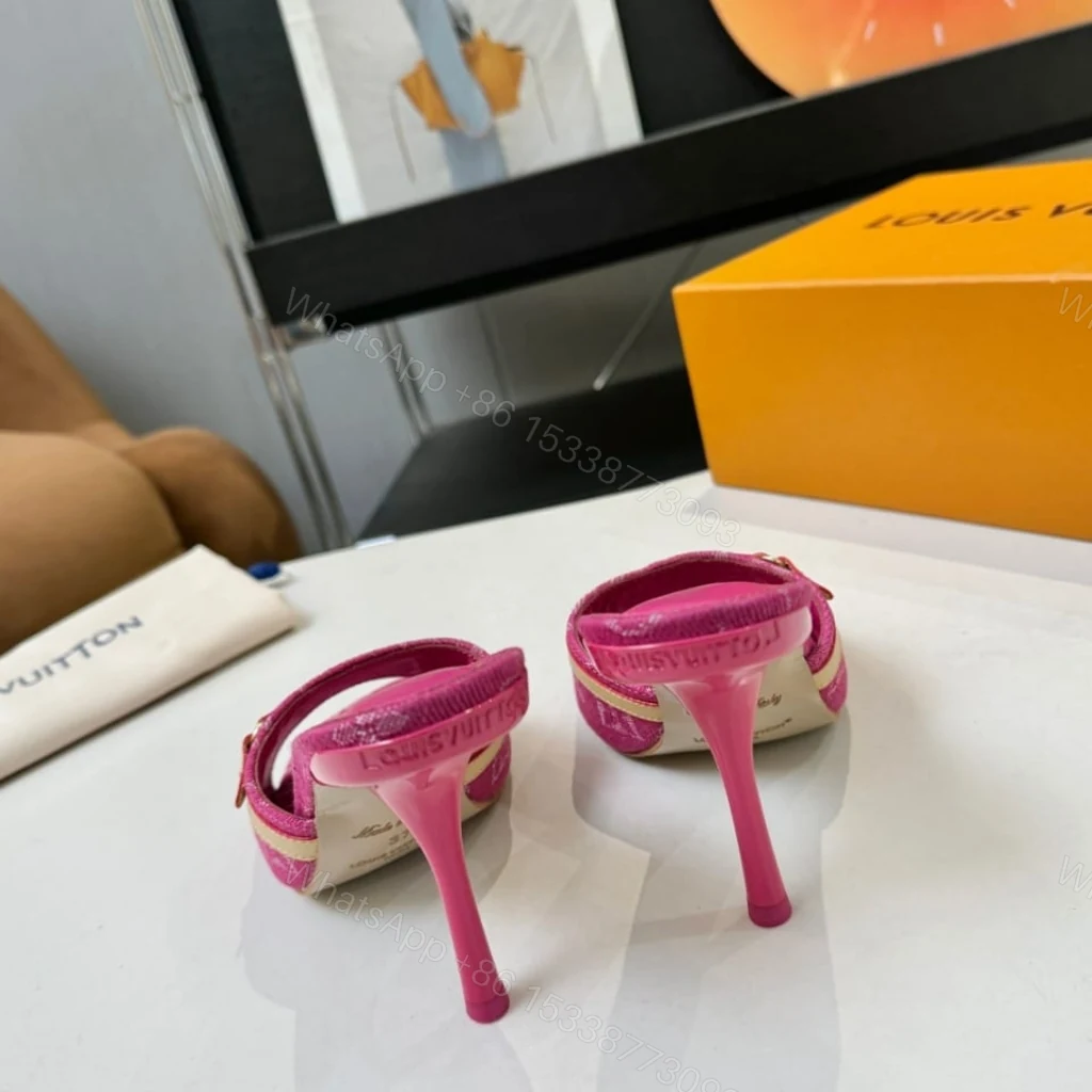View 6 of Louis Vuitton 6AM Mule Denim Fuschia