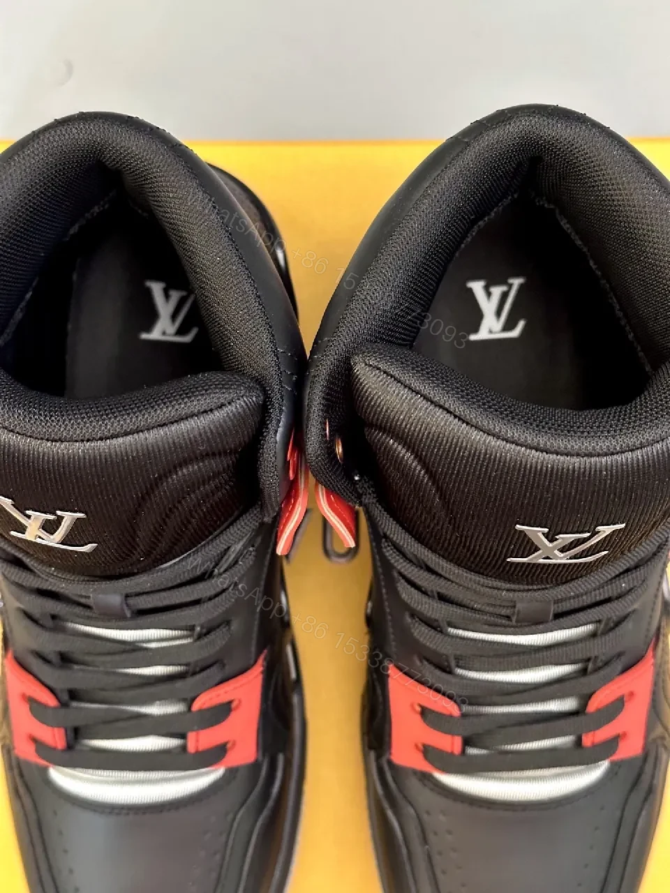 View 2 of Bold Leather LV High-Tops: Luxe Streetwear Sneaker