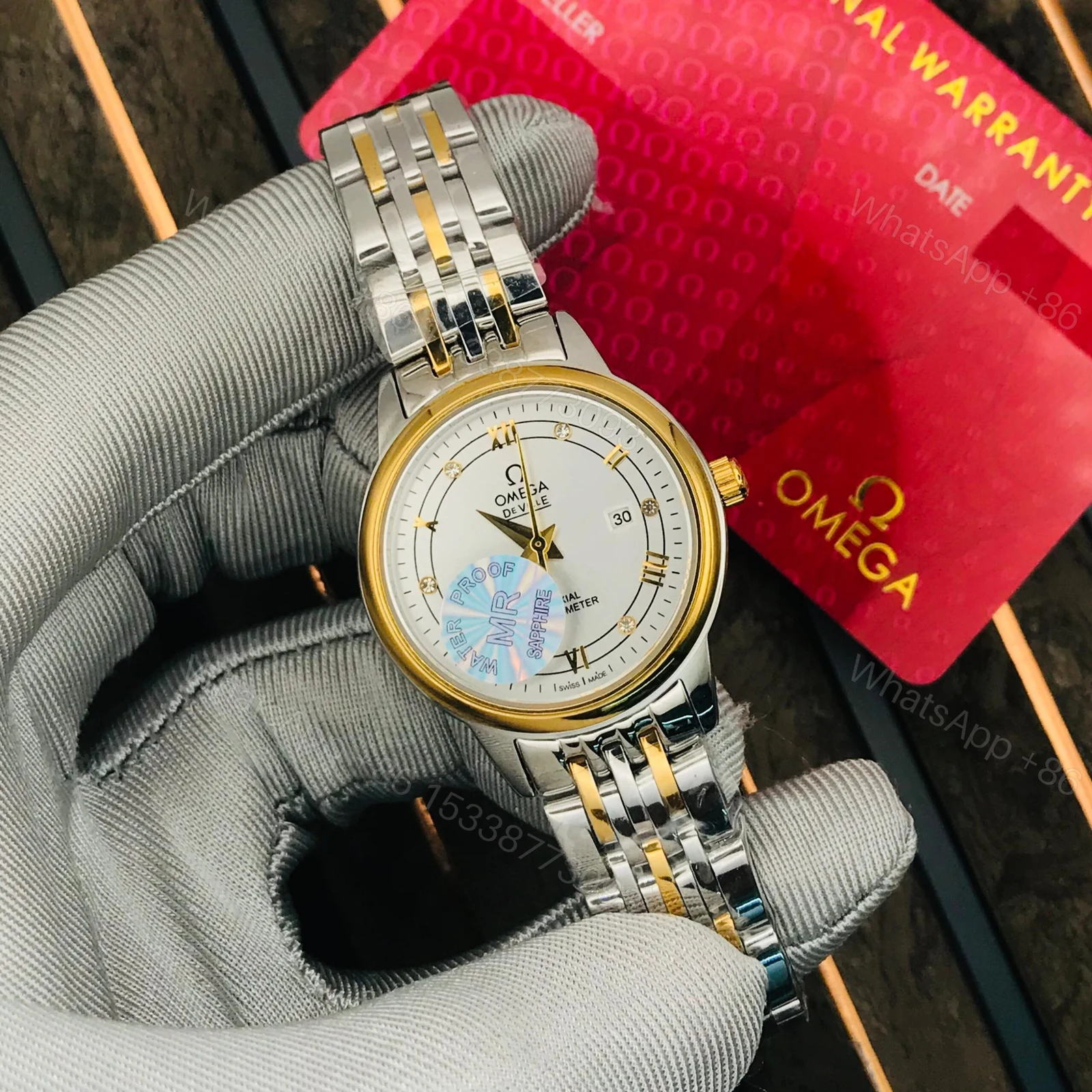 De Ville Prestige 32.7 mm Steel Yellow Gold on steel — view 1