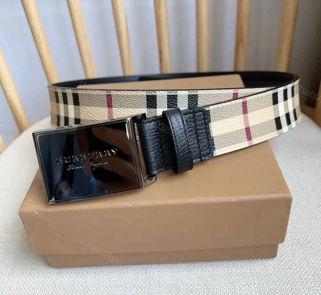 View 3 of Casual Luxury Checkered Belt: Signature Pattern, Premium Hardware