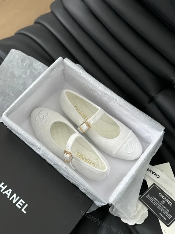 View 8 of Chic White Mary Jane Flats - Signature Logo, All-Day Comfort