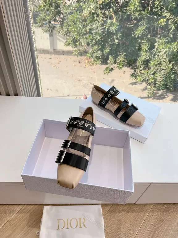 View 3 of Structured Leather Sandals â€” Dior Straps, Signature Hardware, Luxe Comfort