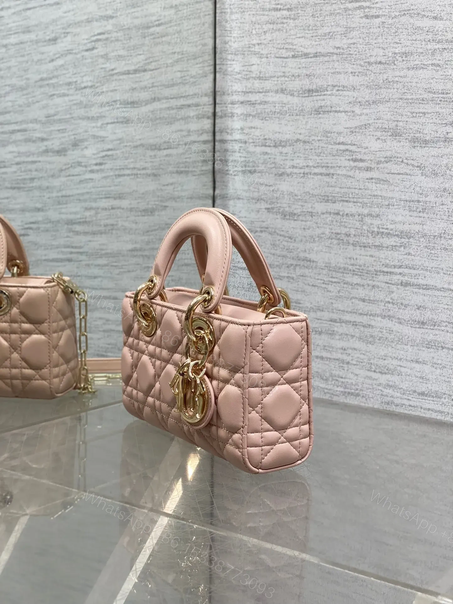 View 5 of DIOR MICRO LADY D-JOY 19 IN BLACK CALFSKIN GOLD HARDWARE