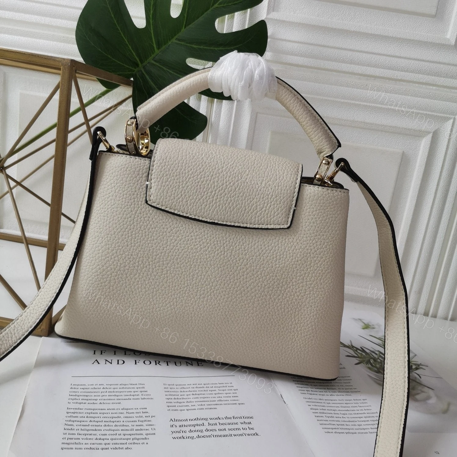 View 6 of Louis Vuitton Capucines Eggshell