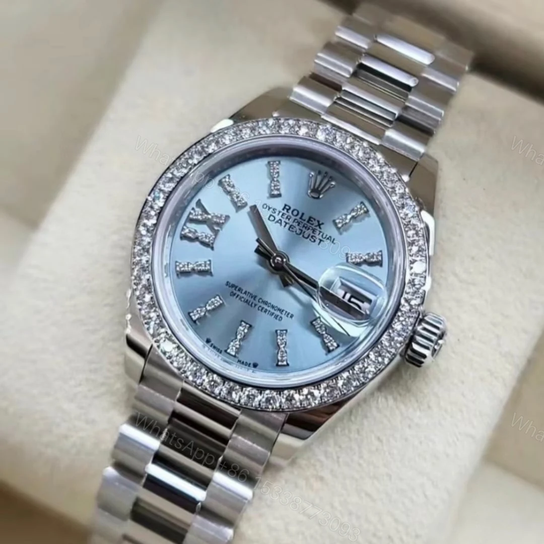 View 2 of Rolex Lady Datejust 28 Ice Blue Dial Platinum Diamond 28Mm 279136Iblsrdp