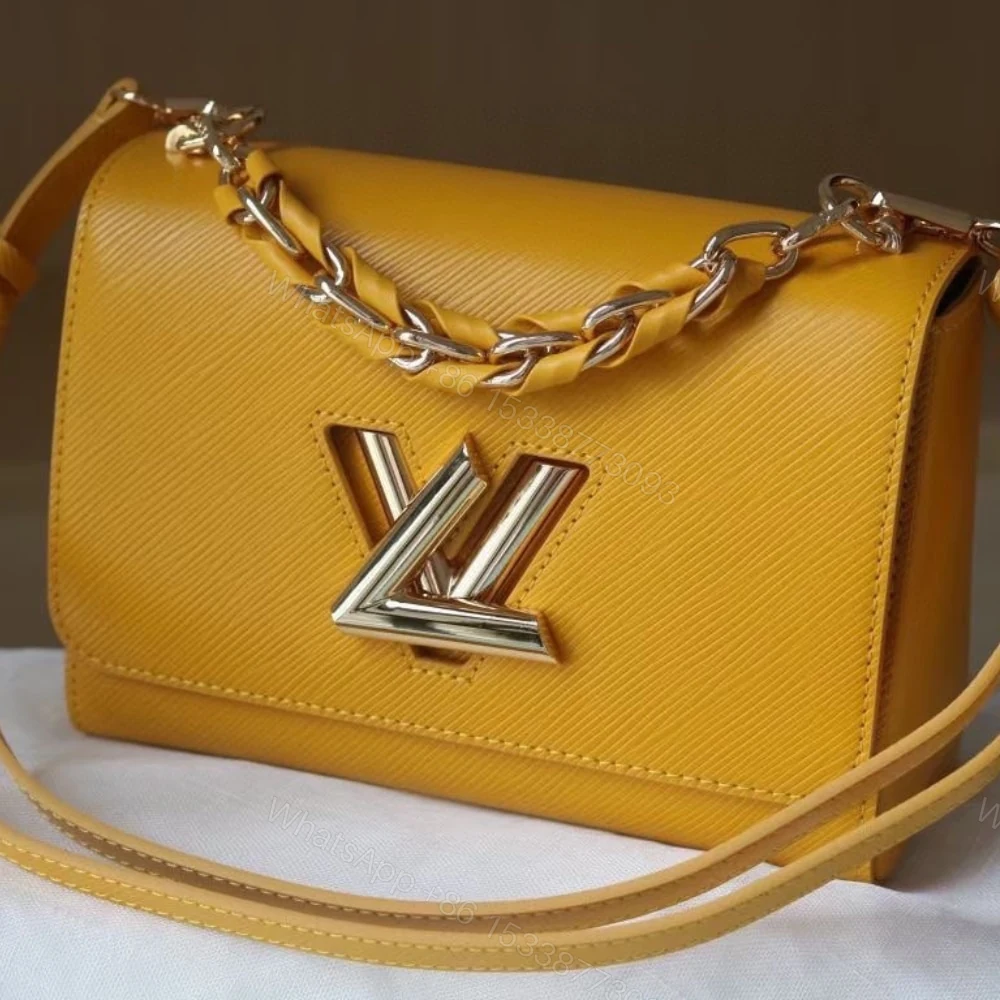 View 3 of Louis Vuitton LV Twist MM Handbag Sunflower Yellow 23Cm