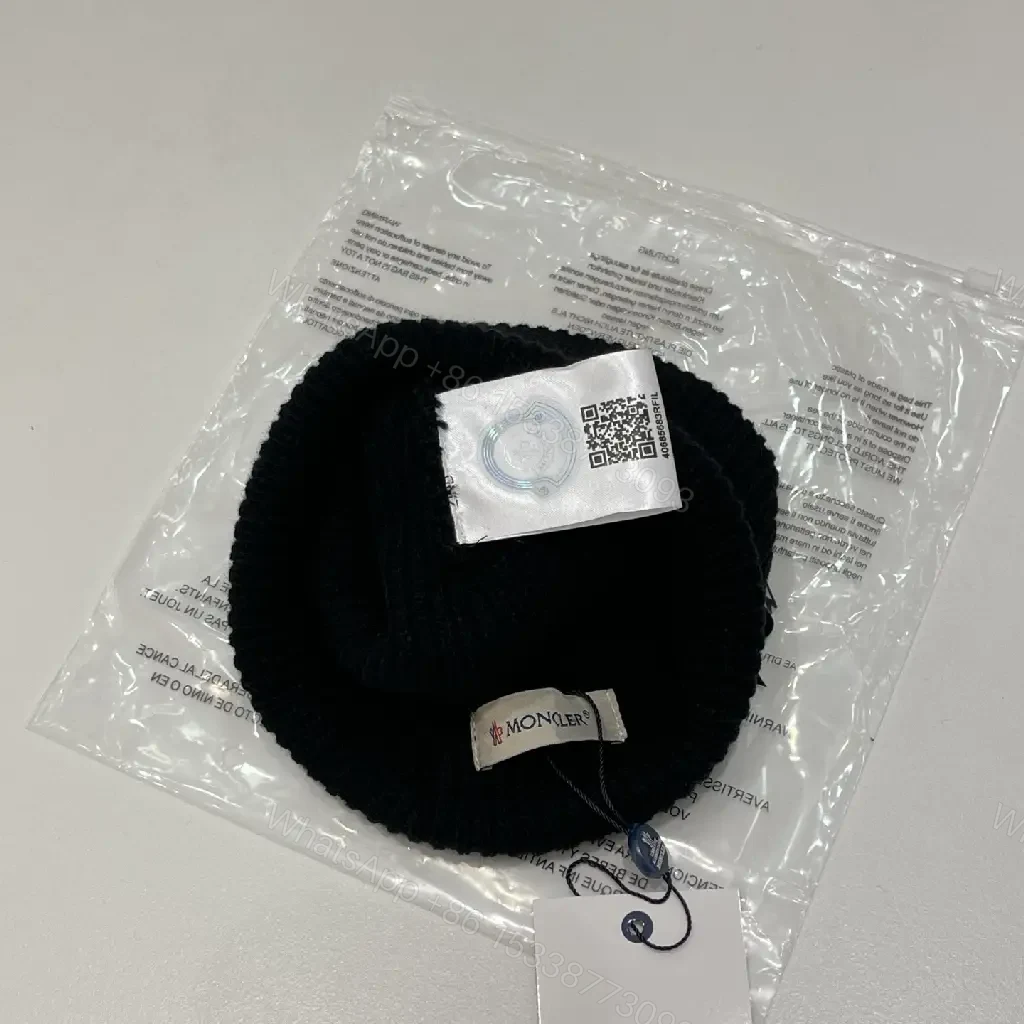 View 2 of Textured Knit Beanie with Leather Tag – Cozy Everyday Luxury