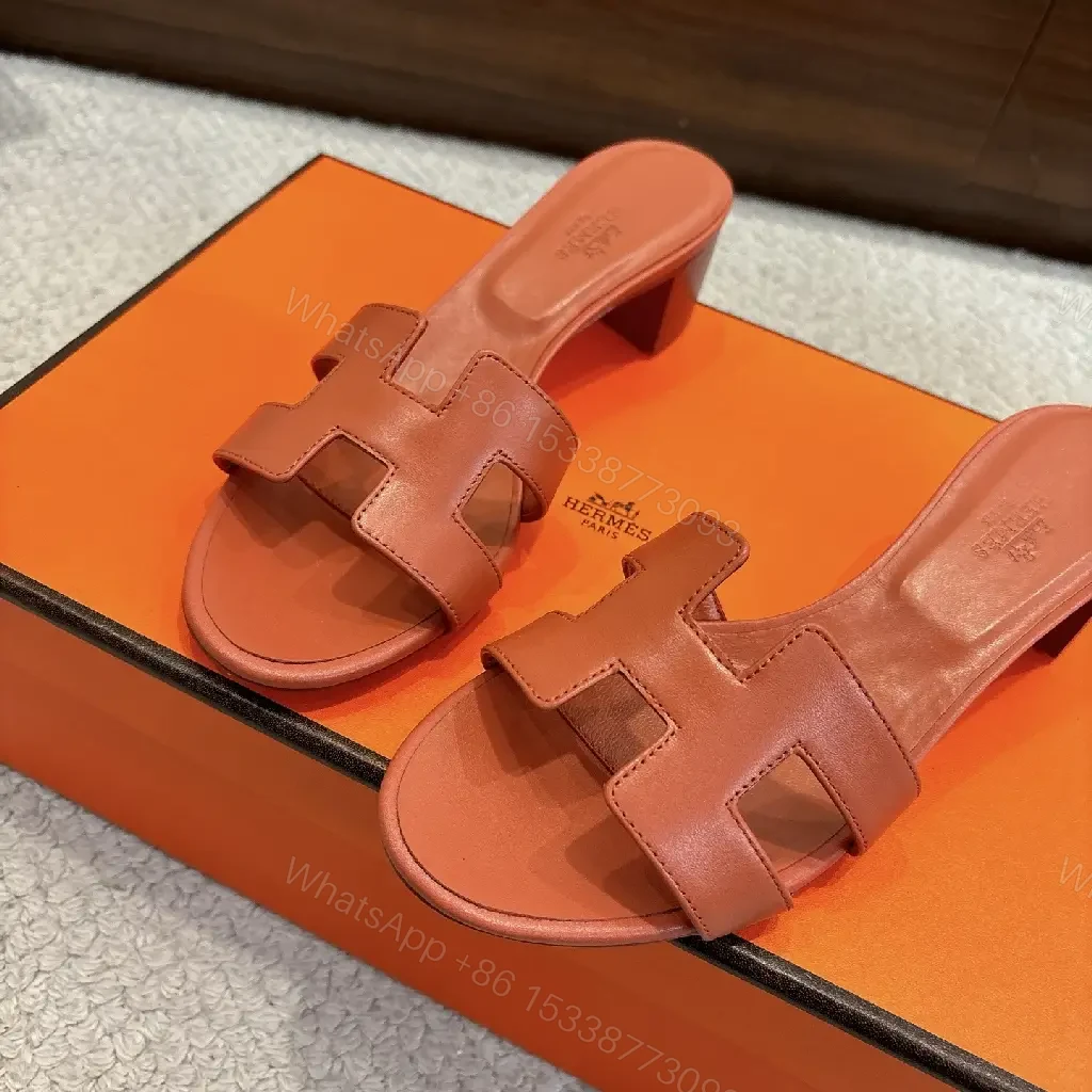 View 5 of Terracotta Leather Structured Sandal with Block Heel