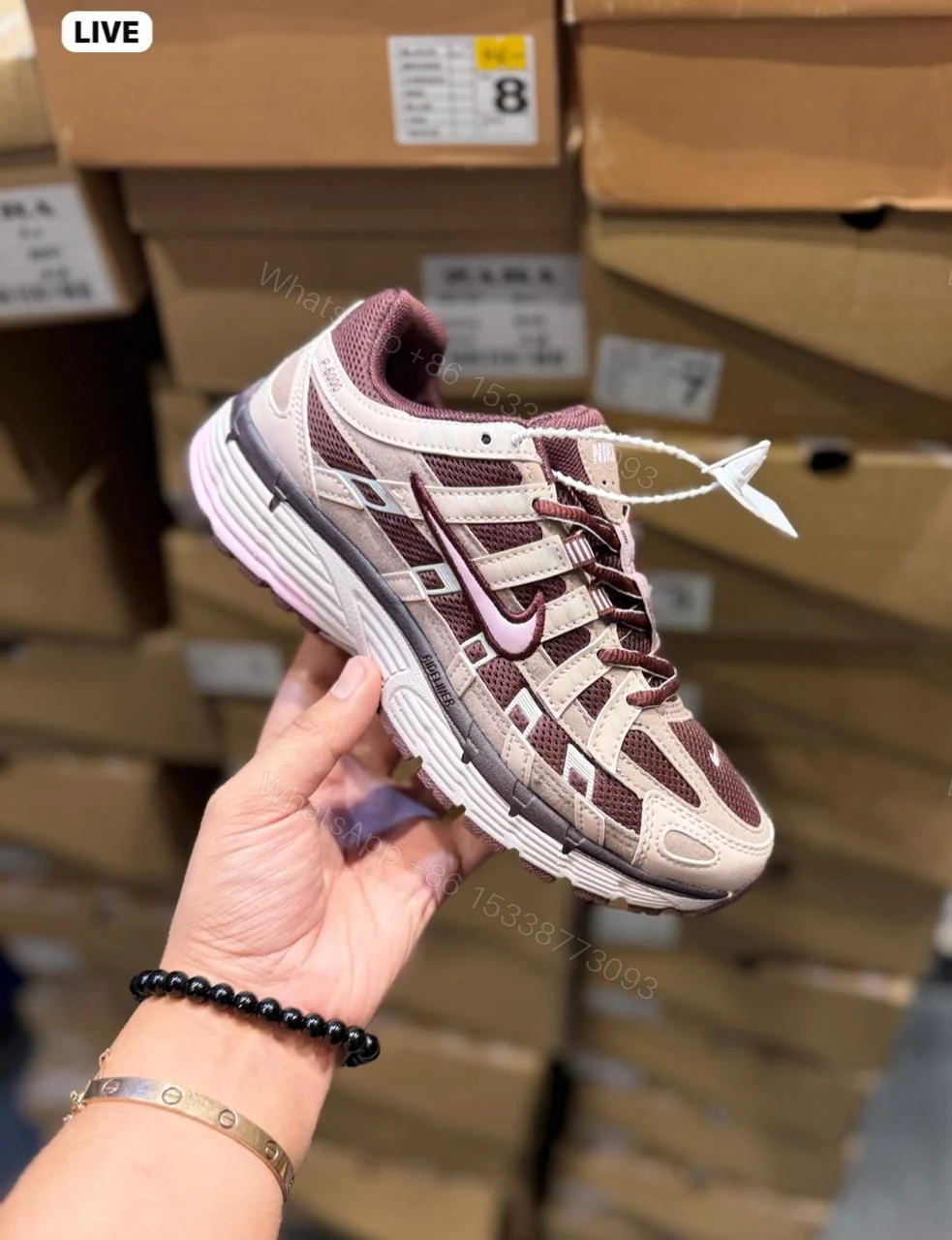 View 3 of Nike P-6000 Trainer First Copy Shoes — Burgundy Pink Foam | COD India