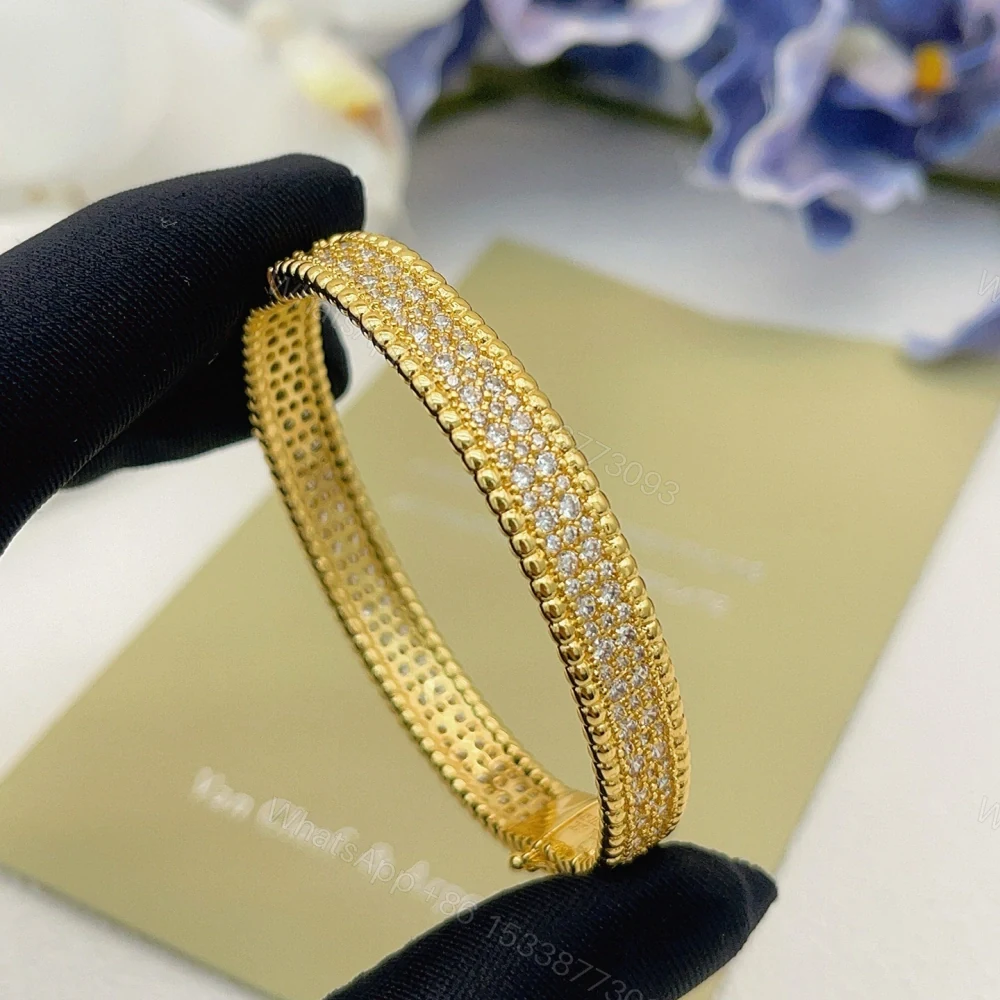 高仿首飾VanCleef&Arpels*RO3YC00密鑽黃金手鐲 — view 1