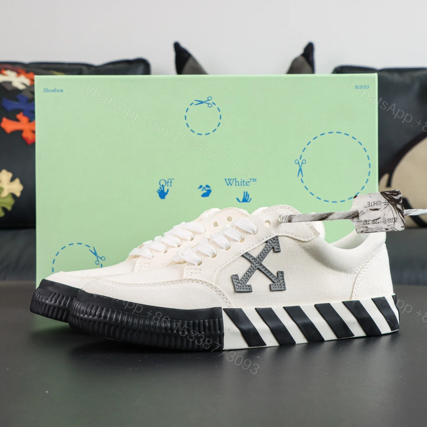 Off White Low Vulcanised White Grey — view 1