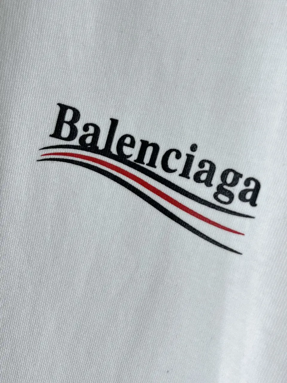 View 9 of White Satin Loose-Fit Tee with Subtle Sheen Embroidered Logo T-shirt