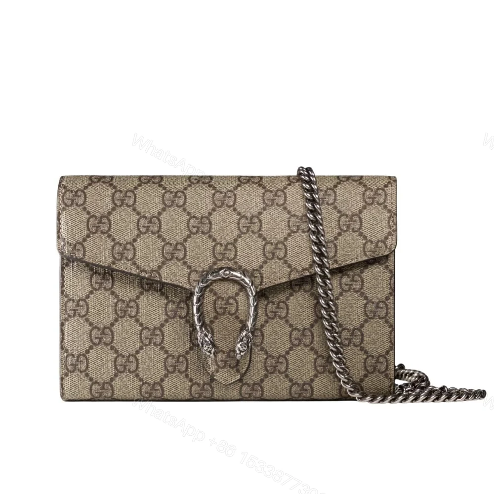 Gucci Dionysus GG Supreme Chain Wallet Beige And Ebony 20Cm ‎401231 KHNSN 8642 — view 1