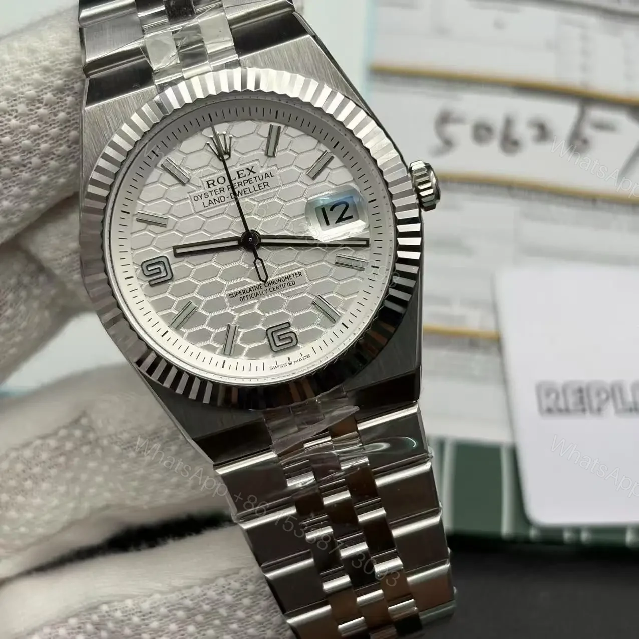 View 7 of Replica Rolex Land Dweller 40 mm Oystersteel