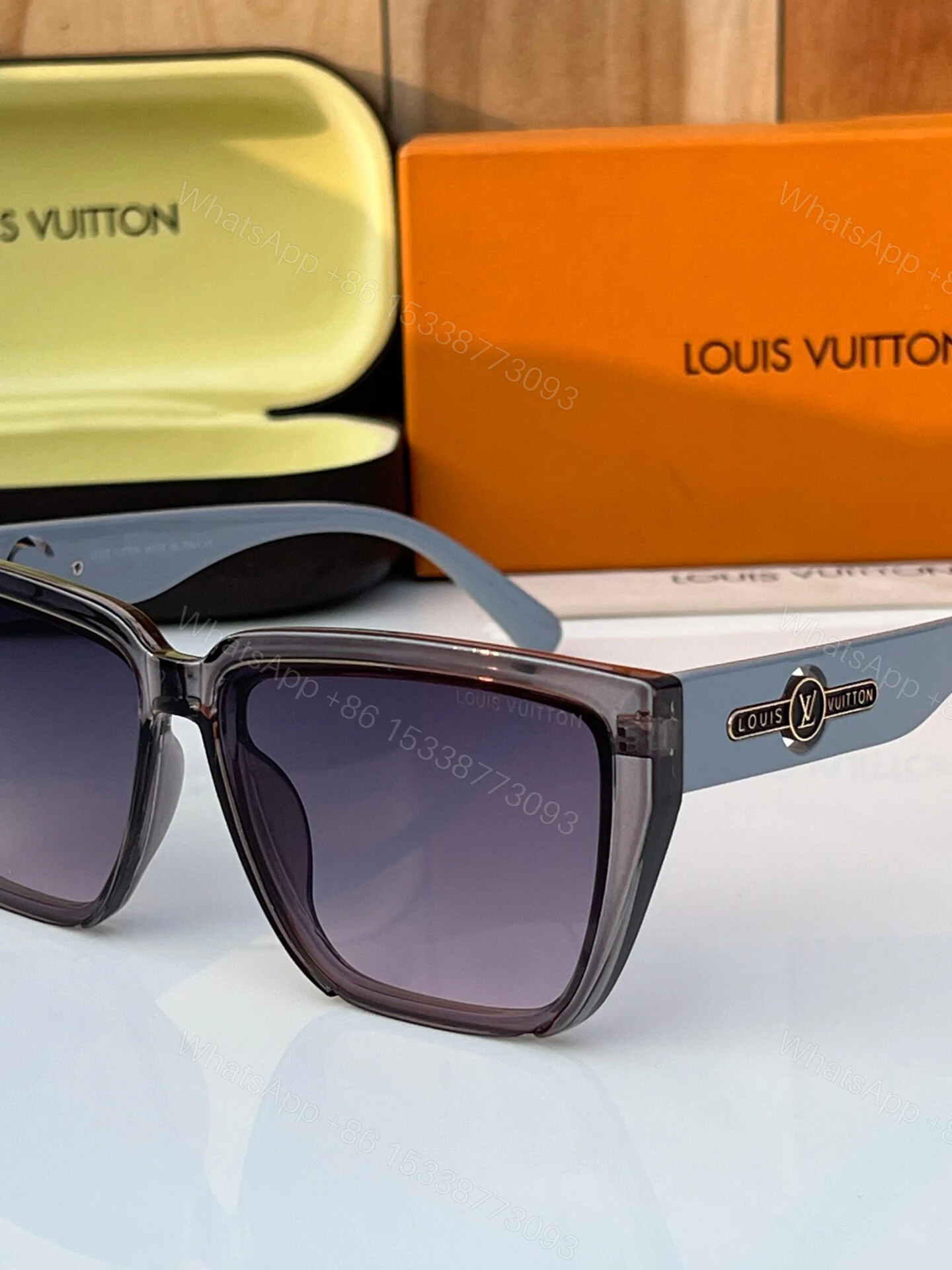 View 2 of Louis Vuitton Pilot Gray Sunglasses