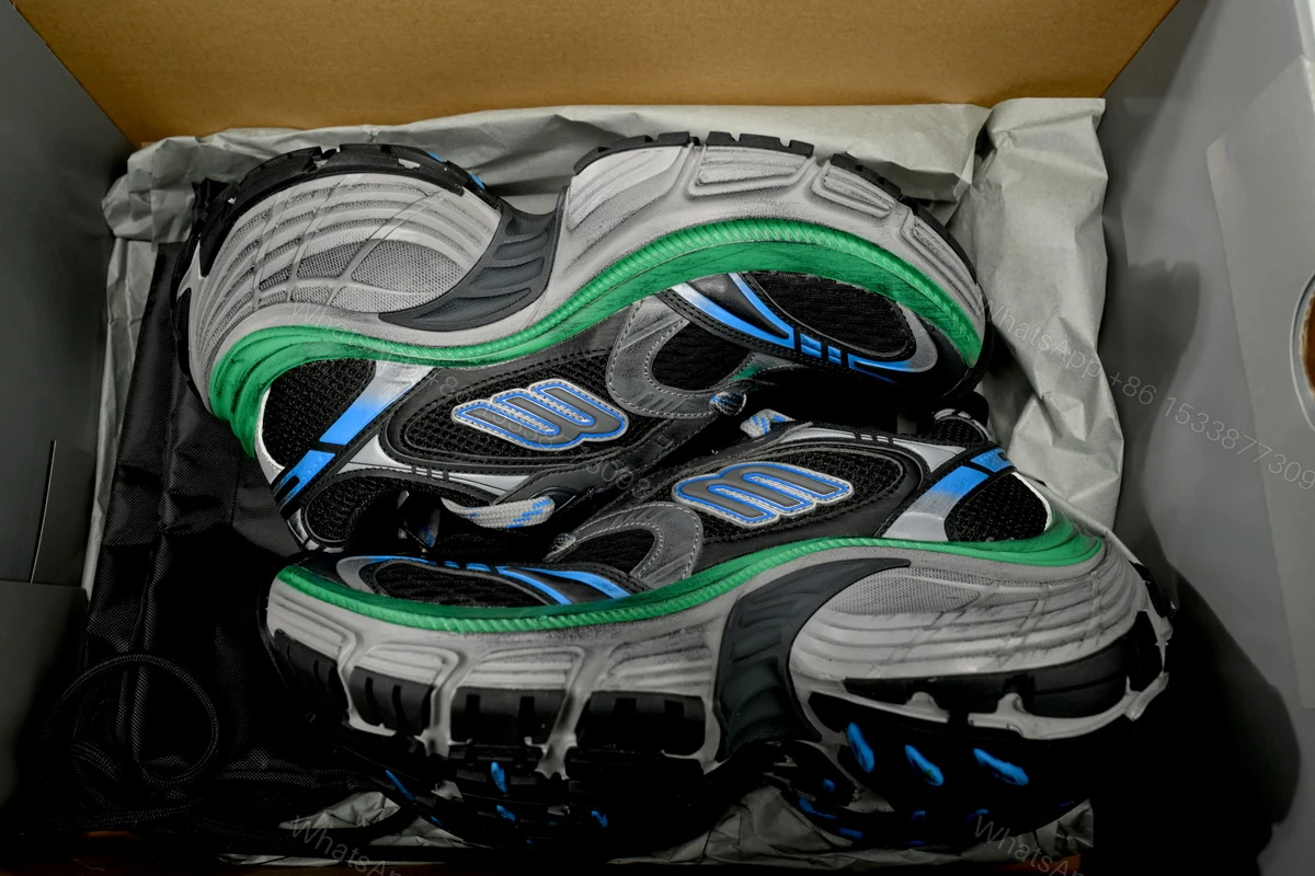 View 8 of Balenciaga 10 XL Black Blue Green 784342 W2MV2 1143