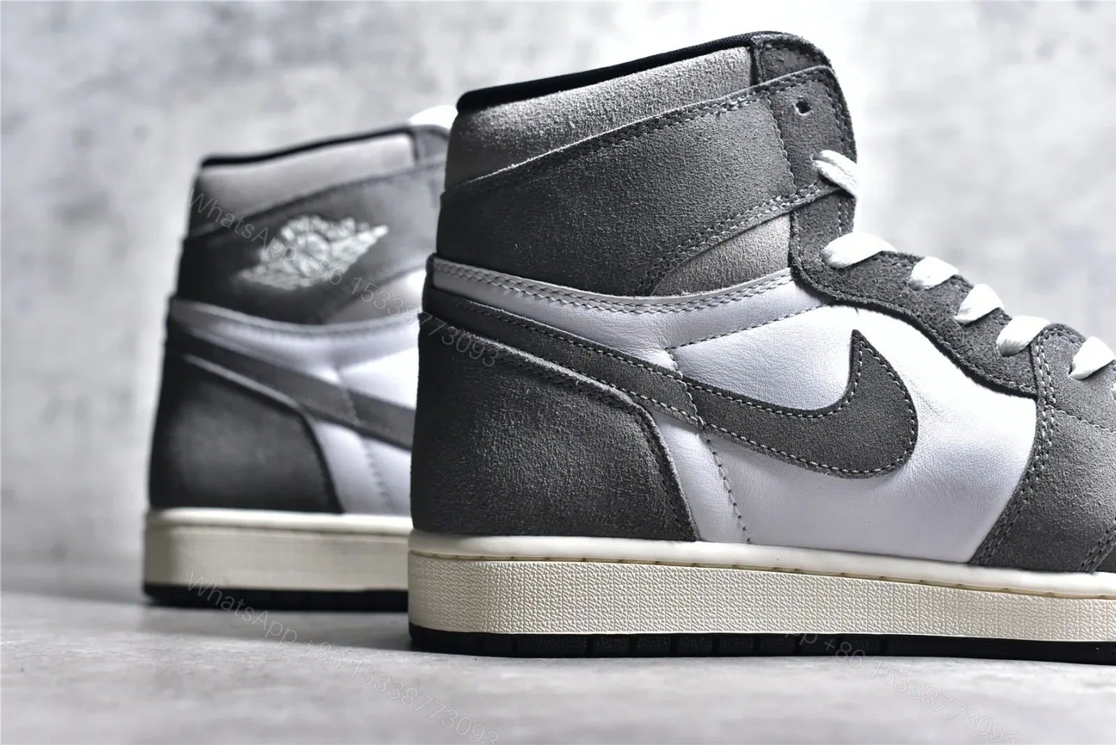 View 5 of Air Jordan 1 Retro High “Washed Black” Reps